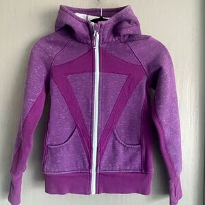 Ivivva Athletica By Lululemon Girls Scuba Hoodie Size 10 Full Zip Hooded Sweater